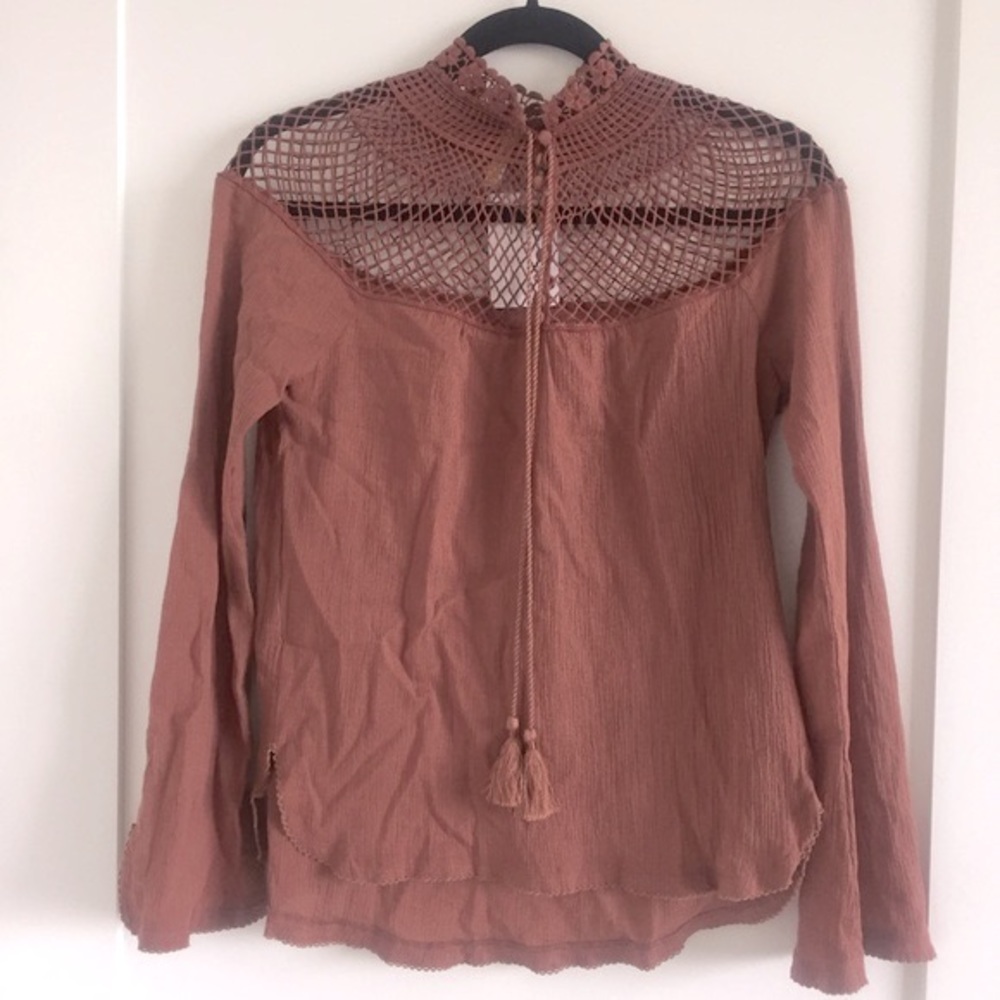 Free People Boho Crochet Top XS NWT - Picture 2 of 4